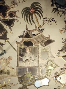 Spiegelscherebenkabinett, Ausschnitt: Teezeremonie , Chinesin hier als Markgräfin Wilhelmine , "die weise Herrscherin"